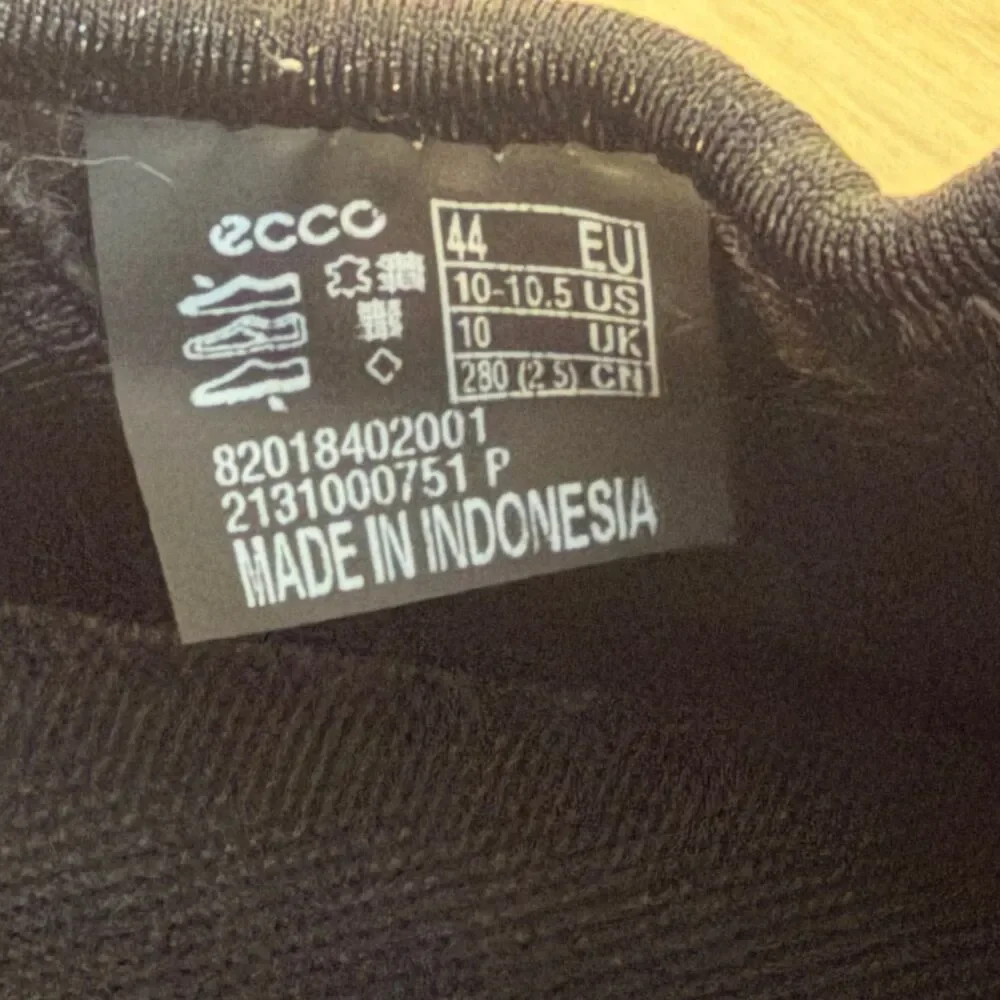 Ecco MX low sneakers men’s size 10-10.5 US black shoes_6